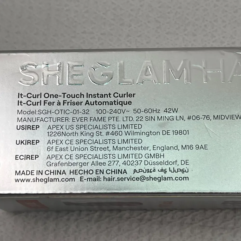 SHEGLAM It-Curl One-Touch Automatic Hair Curler 1.25” 32mm SGH-OTIC-01-32